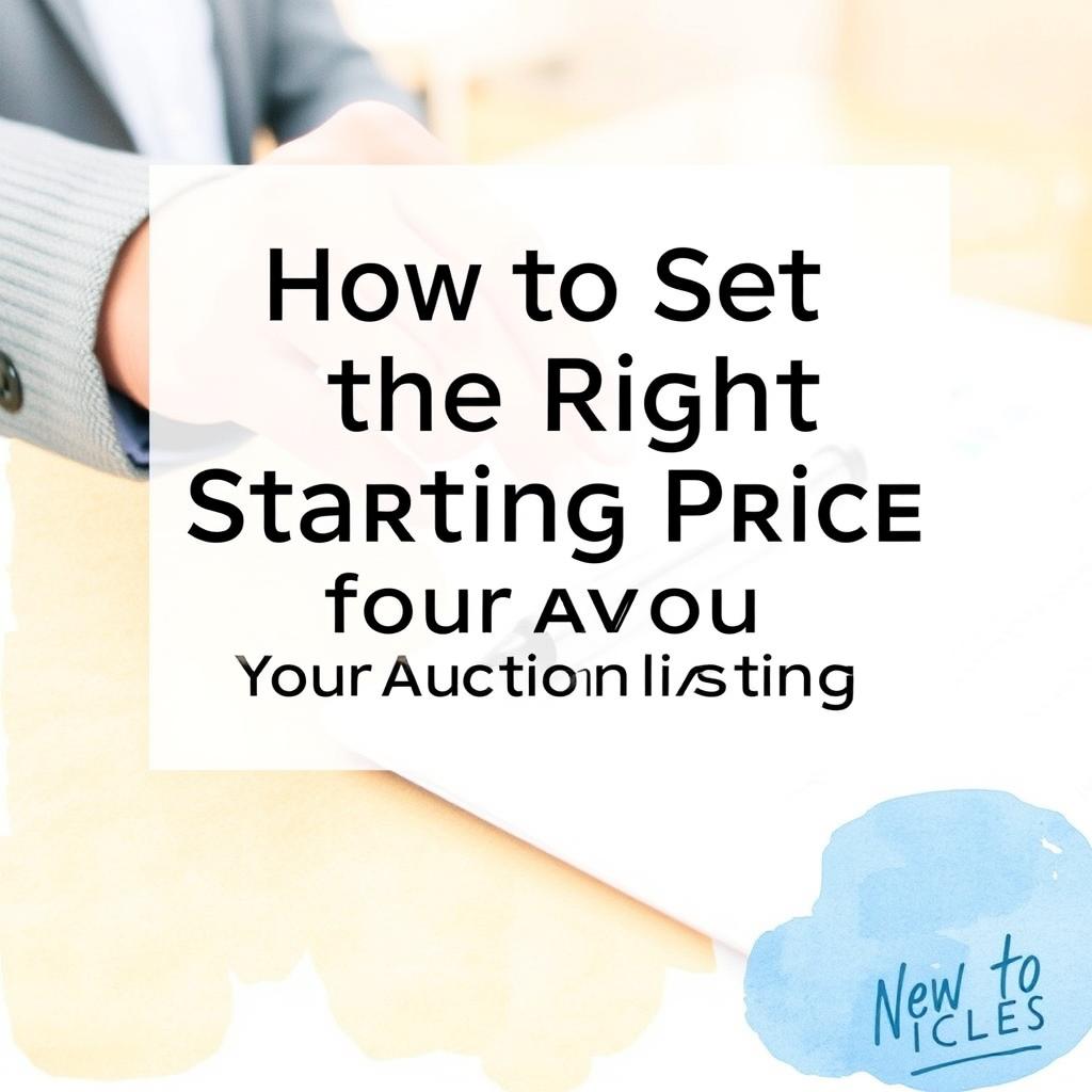 How to Set the Right Starting Price for Your Auction Listing